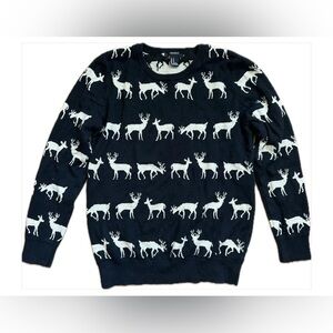 🌻3/$18 Sparkly Gold Reindeer Sweater